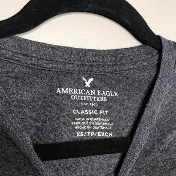 AMERICAN EAGLE AEO Mountain scene gray graphic tee size XS - Picture 4 of 9